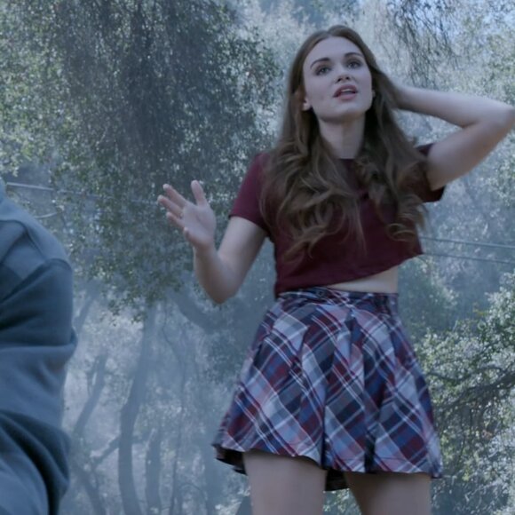 RARE H&M L.O.G.G. Pleated Plaid Skirt ASO Lydia Martin - Picture 8 of 9